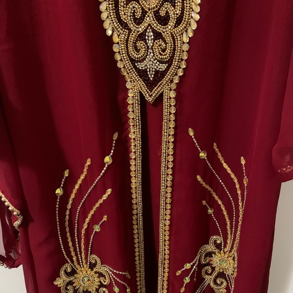 Red and gold caftan - Picture 4 of 6